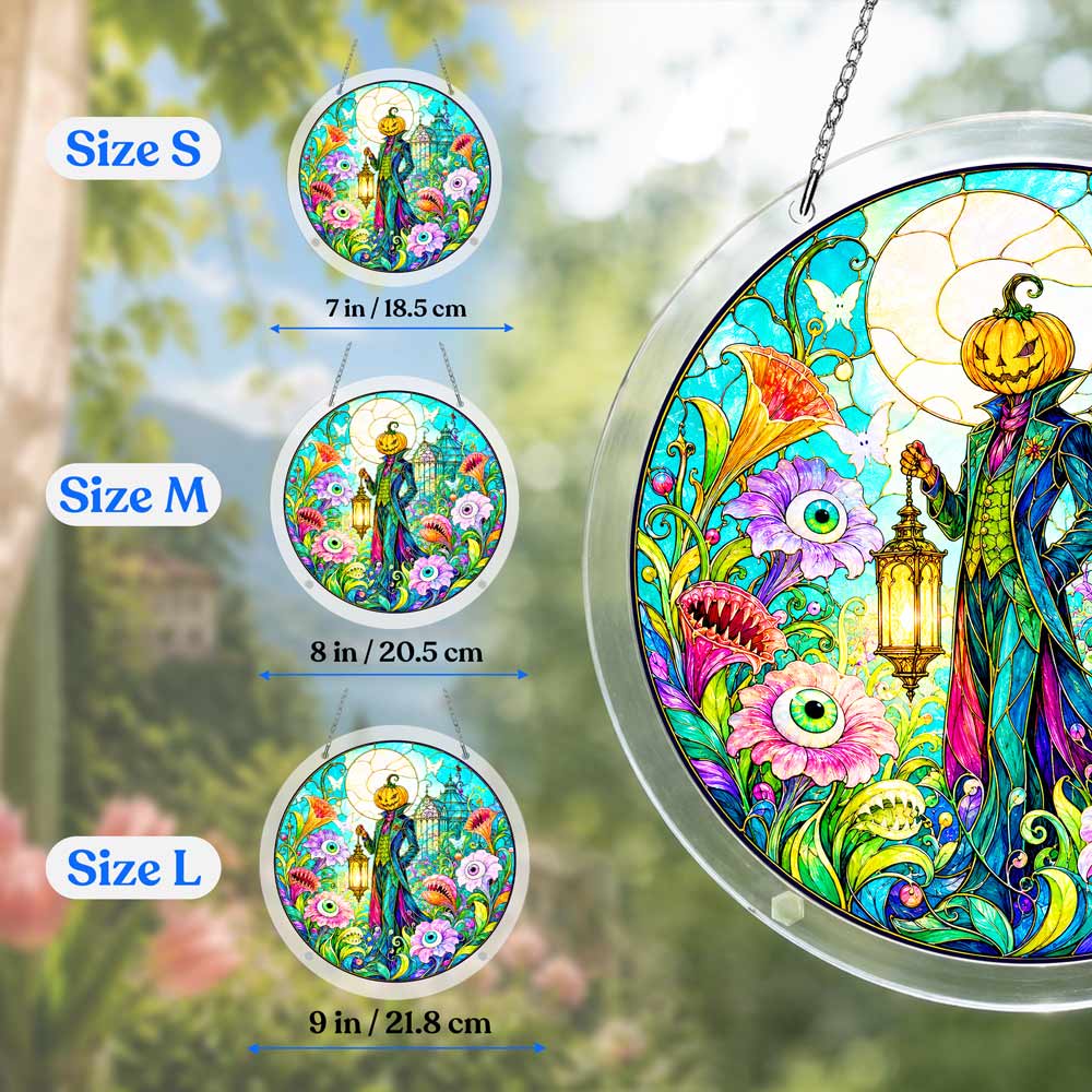 Acrylic Jigsaw Puzzle Acrylic Jigsaw Puzzle Suncatcher - Pumpkin Scarecrow