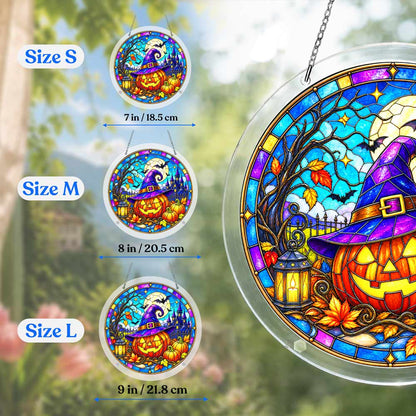 Acrylic Jigsaw Puzzle Acrylic Jigsaw Puzzle Suncatcher - Pumpkin Witch