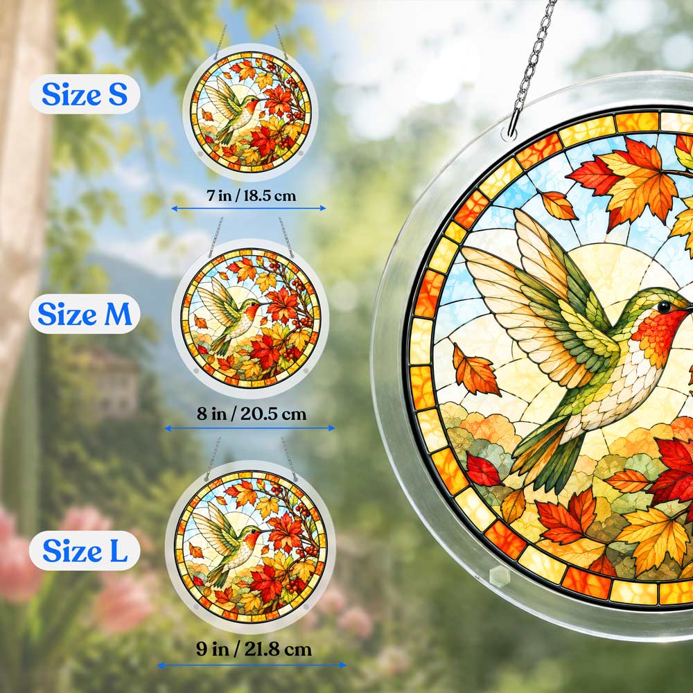 Acrylic Jigsaw Puzzle Acrylic Jigsaw Puzzle Suncatcher - Autumn Hummingbird