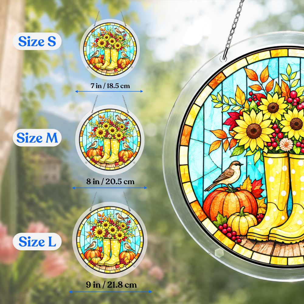 Acrylic Jigsaw Puzzle Acrylic Jigsaw Puzzle Suncatcher - Sunflower Boots
