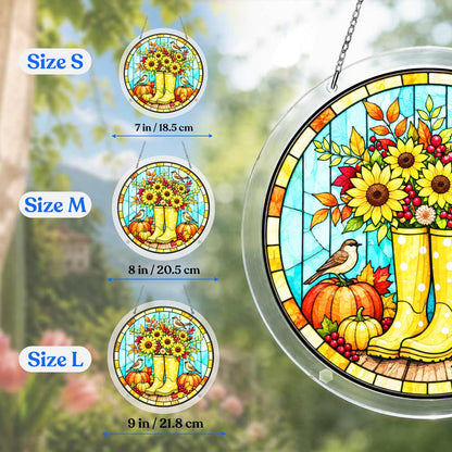 Acrylic Jigsaw Puzzle Acrylic Jigsaw Puzzle Suncatcher - Sunflower Boots
