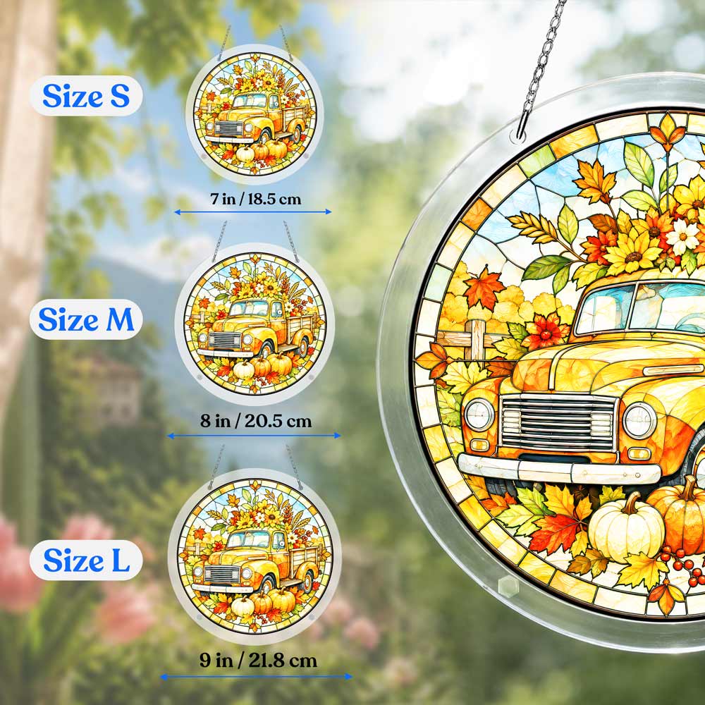 Acrylic Jigsaw Puzzle Acrylic Jigsaw Puzzle Suncatcher - Harvest Truck