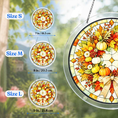 Acrylic Jigsaw Puzzle Acrylic Jigsaw Puzzle Suncatcher - Pumpkin Wreath