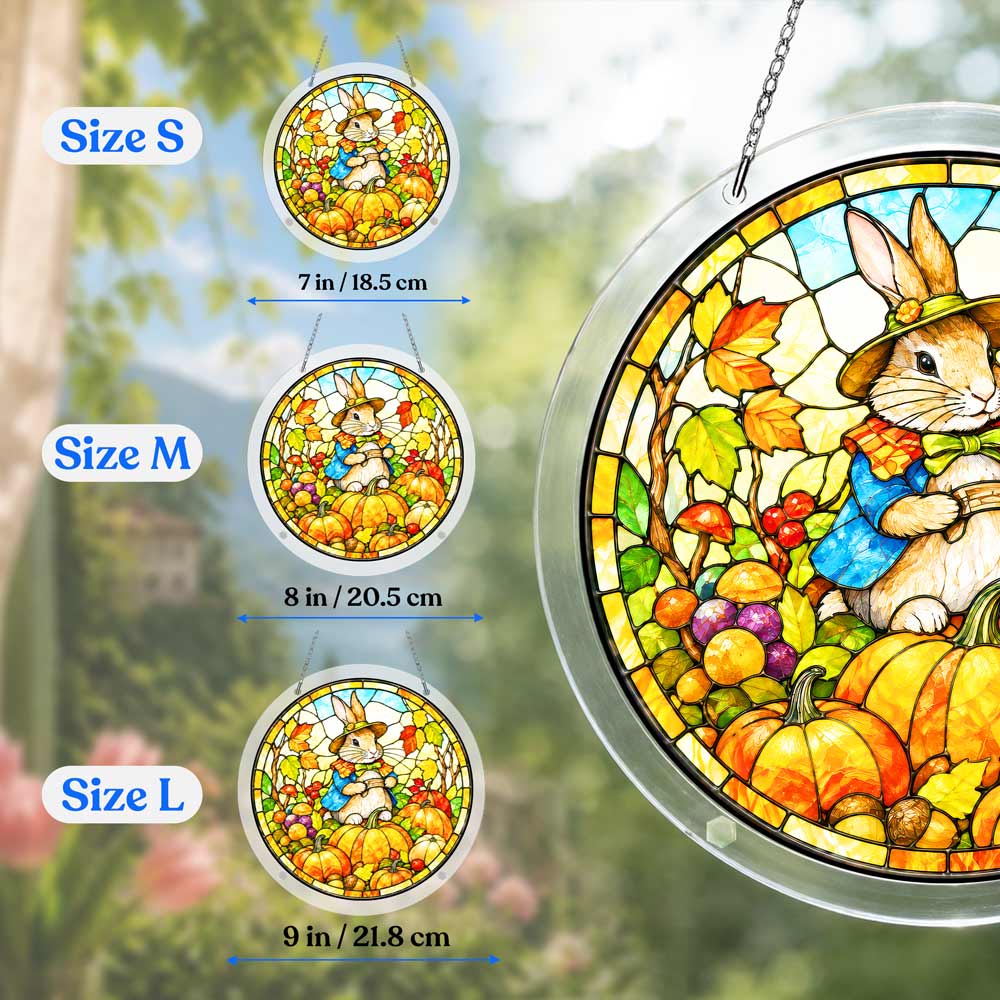Acrylic Jigsaw Puzzle Acrylic Jigsaw Puzzle Suncatcher - Harvest Bunny