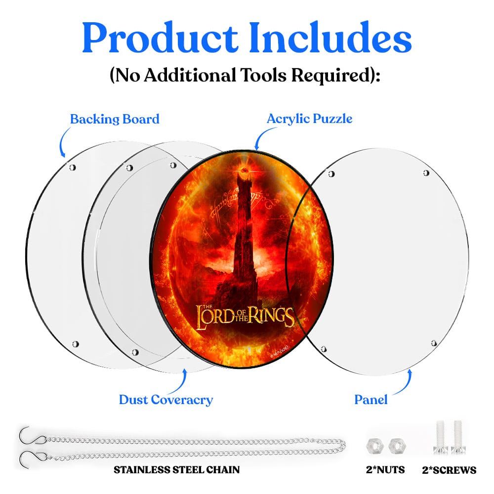 Acrylic Jigsaw Puzzle Acrylic Jigsaw Puzzle Suncatcher - The Eye of Sauron