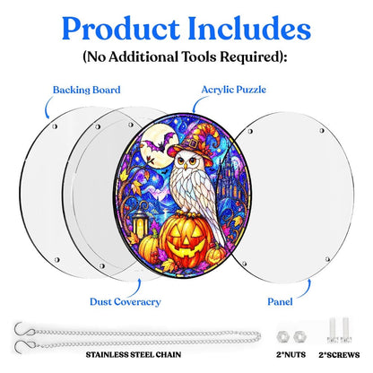Acrylic Jigsaw Puzzle Acrylic Jigsaw Puzzle Suncatcher - Witch Owl