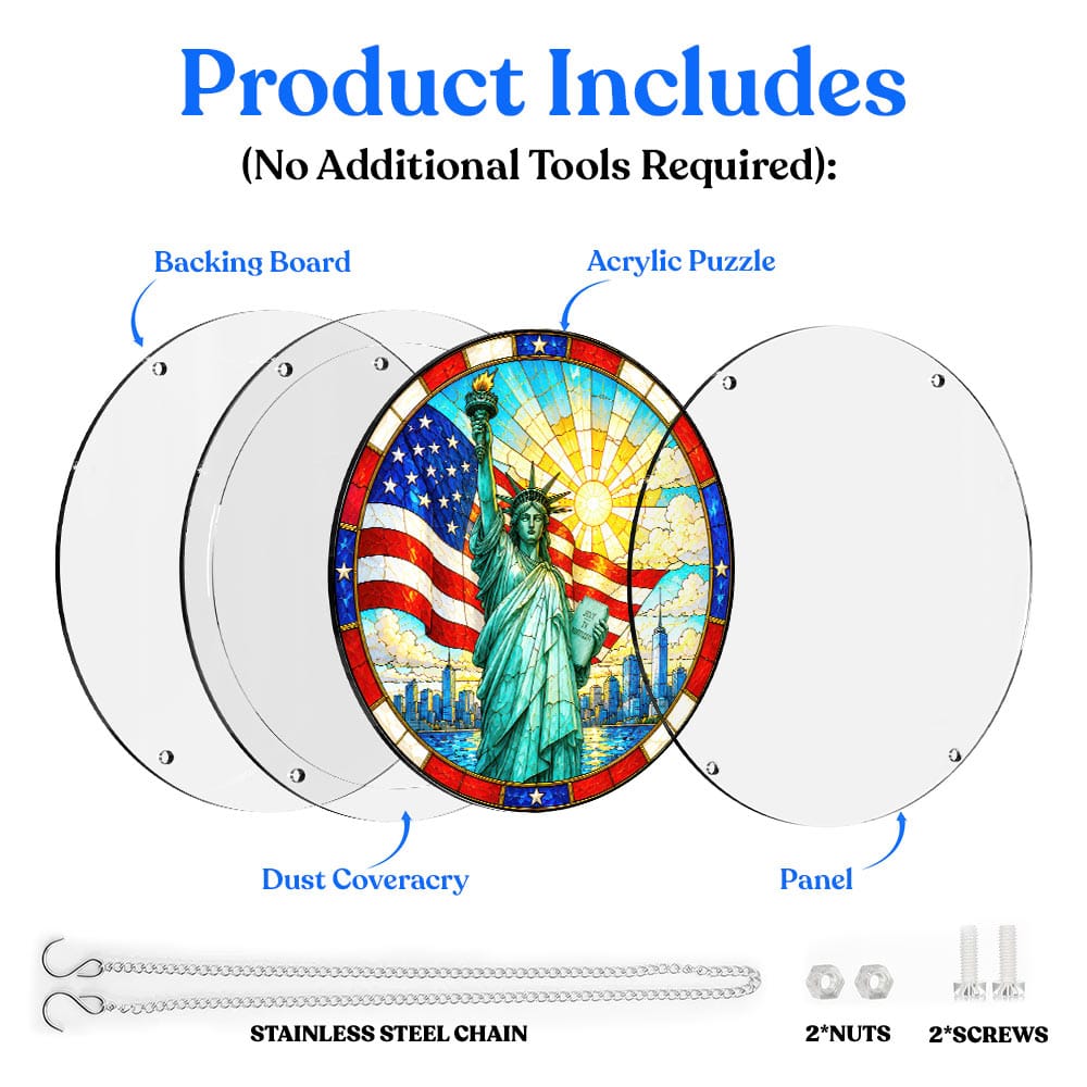 Acrylic Jigsaw Puzzle 🔥Last Day 🔥 Acrylic Jigsaw Puzzle Suncatcher - Freedom's Beacon