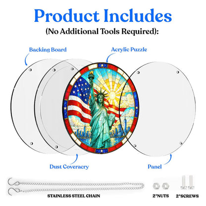 Acrylic Jigsaw Puzzle 🔥Last Day 🔥 Acrylic Jigsaw Puzzle Suncatcher - Freedom's Beacon