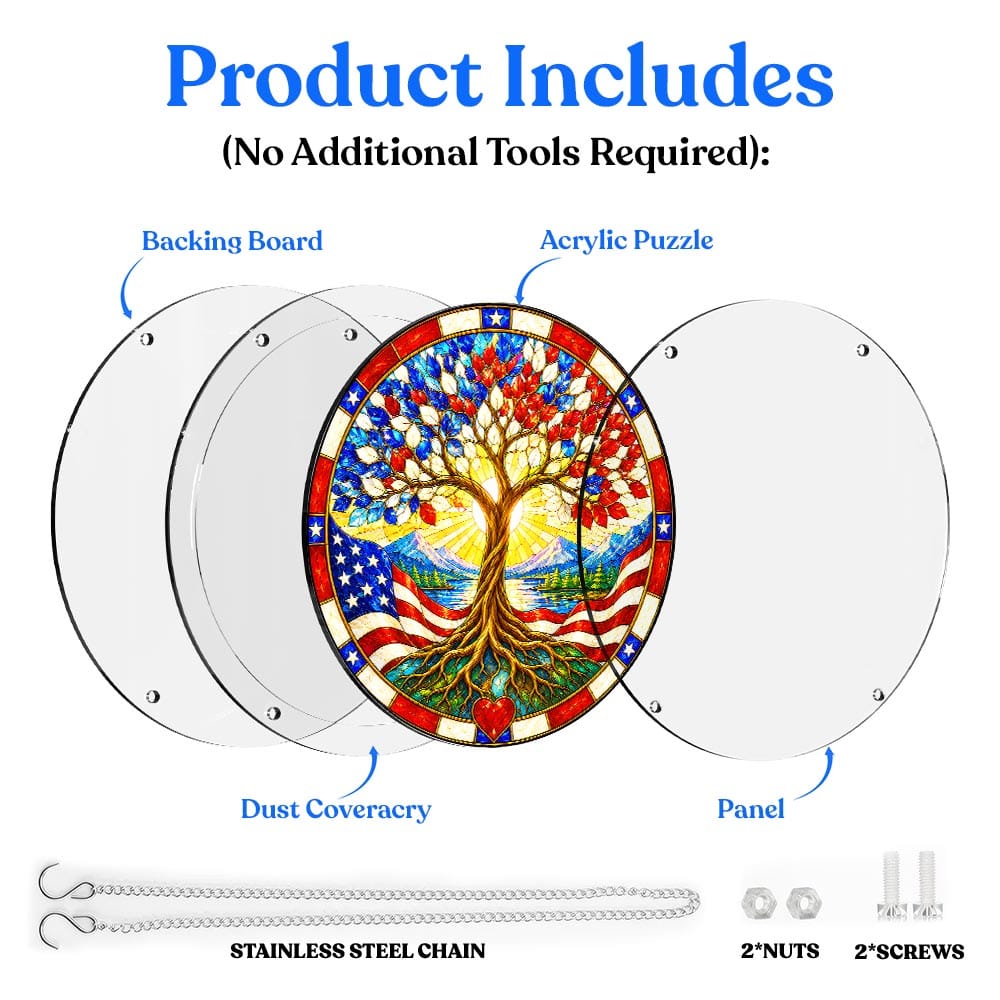 Acrylic Jigsaw Puzzle 🔥Limited Edition🔥5-Pack 250 Years of Freedom Anniversary -Acrylic Jigsaw Puzzle Suncatcher