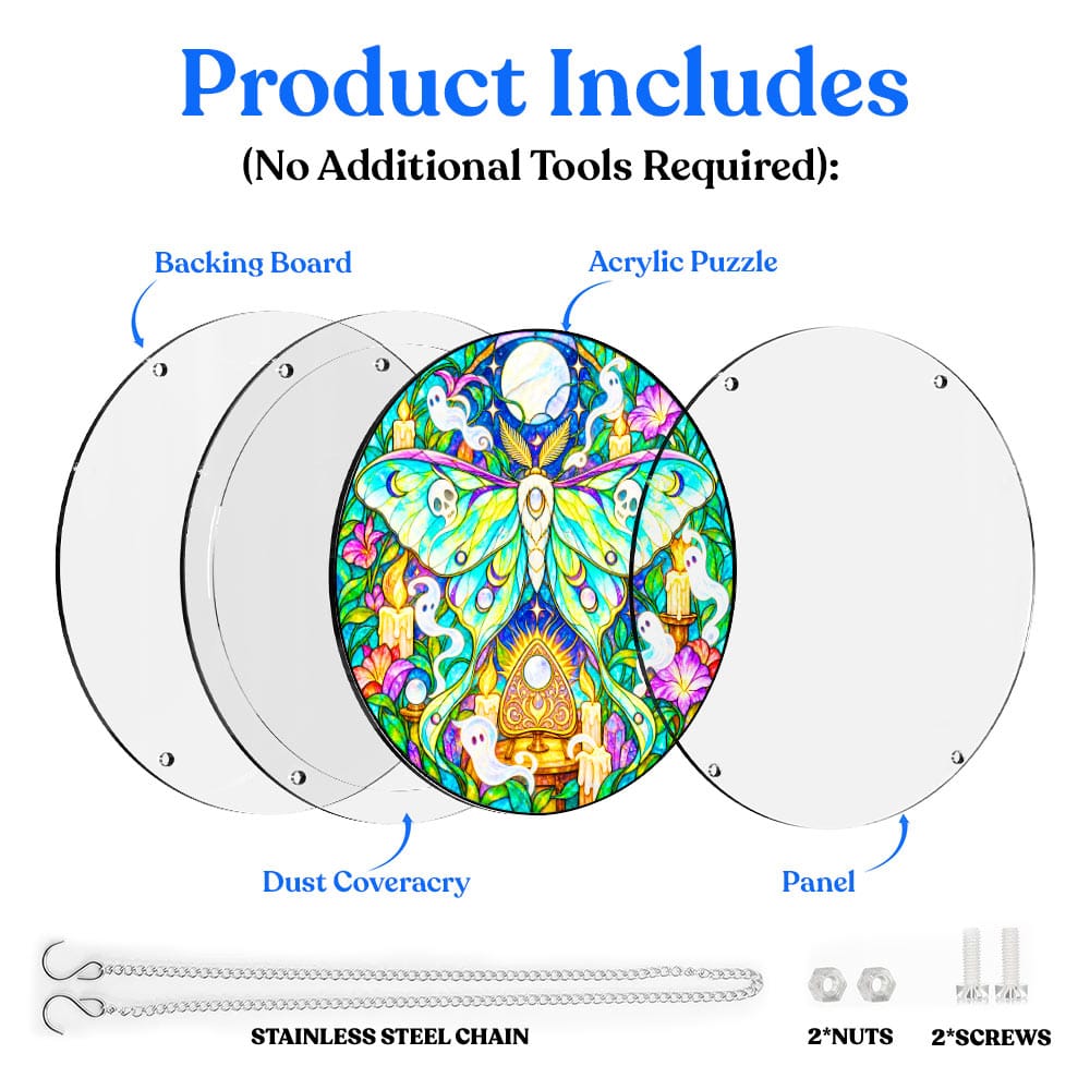 Acrylic Jigsaw Puzzle Acrylic Jigsaw Puzzle Suncatcher - Spirit Moth