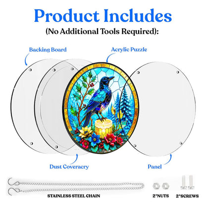 Acrylic Jigsaw Puzzle Acrylic Jigsaw Puzzle Suncatcher - Midnight Raven