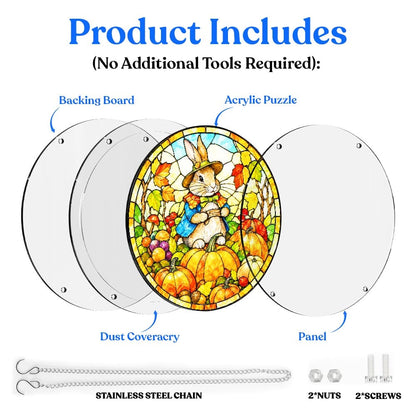 Acrylic Jigsaw Puzzle Acrylic Jigsaw Puzzle Suncatcher - Harvest Bunny