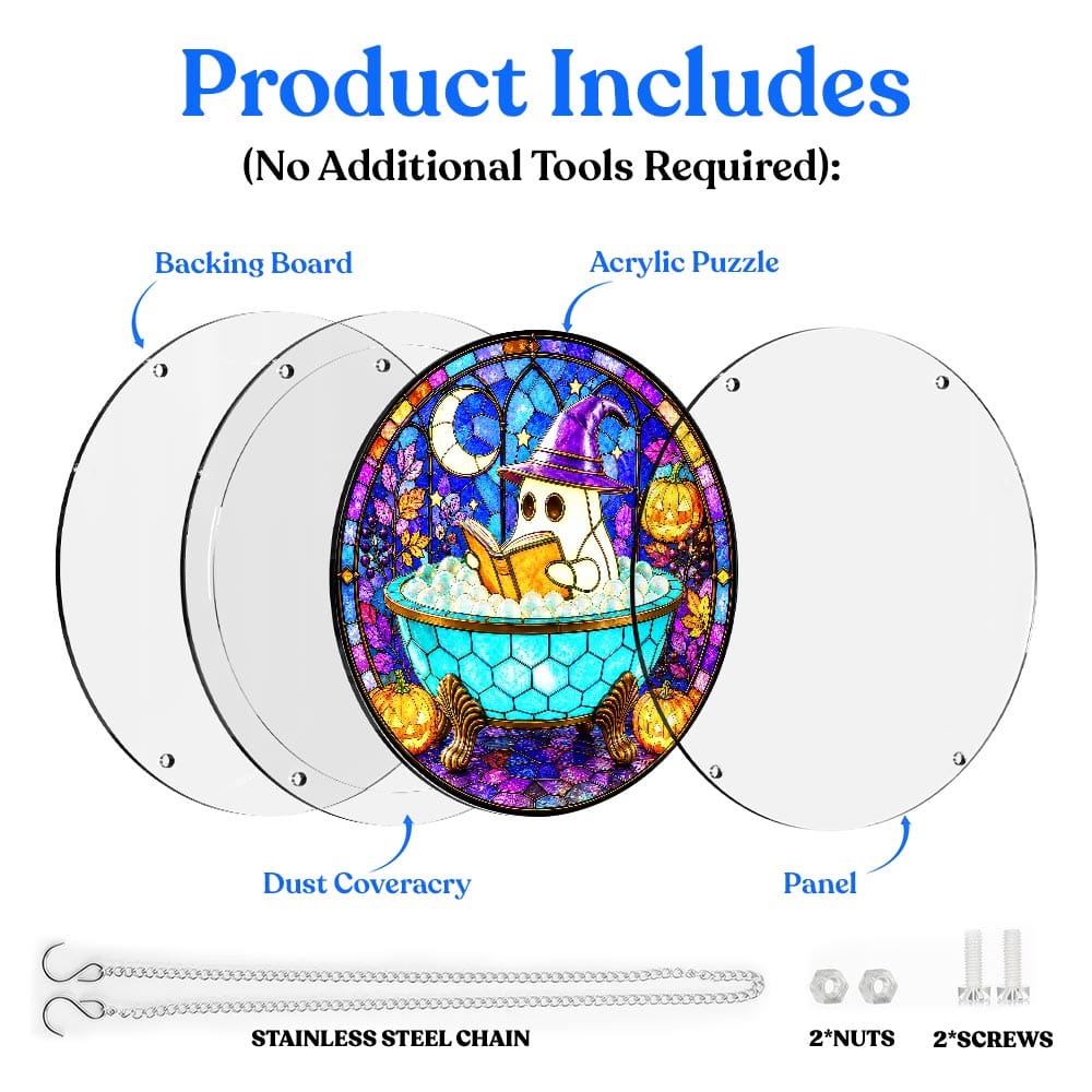Acrylic Jigsaw Puzzle Acrylic Jigsaw Puzzle Suncatcher - Bathing Ghost