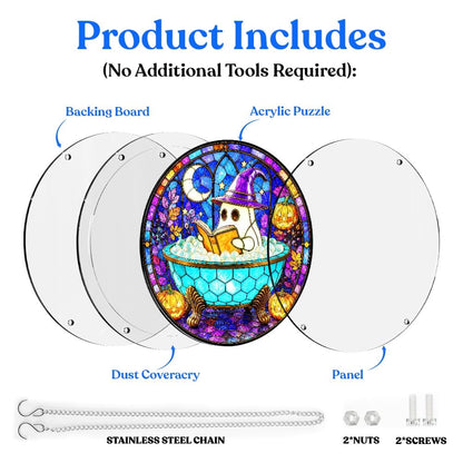 Acrylic Jigsaw Puzzle Acrylic Jigsaw Puzzle Suncatcher - Bathing Ghost