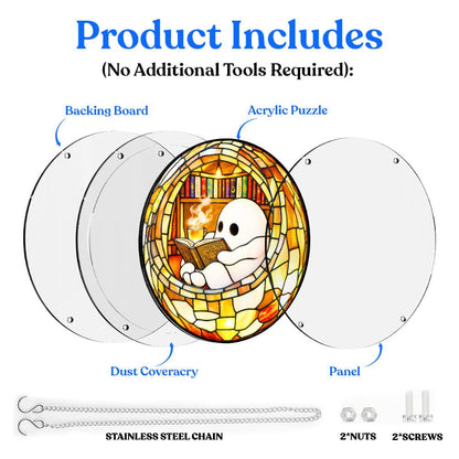 Acrylic Jigsaw Puzzle Acrylic Jigsaw Puzzle Suncatcher - Reading Ghost