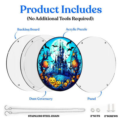 Acrylic Jigsaw Puzzle Acrylic Jigsaw Puzzle Suncatcher - Haunted Castle