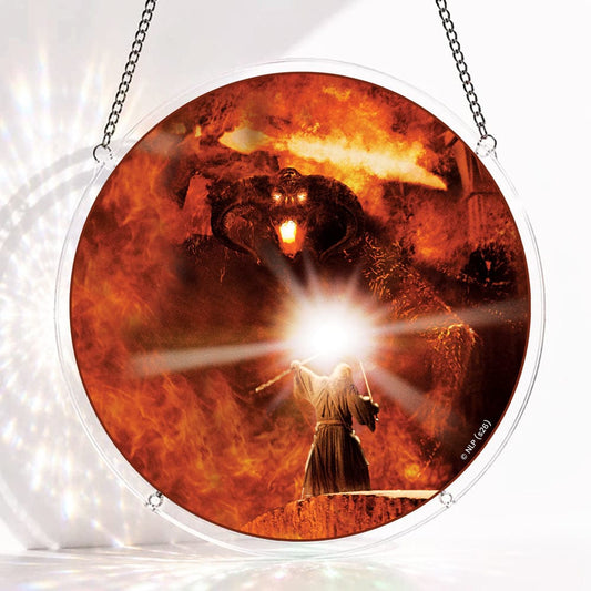 Acrylic Jigsaw Puzzle S - (7 inch) Acrylic Jigsaw Puzzle Suncatcher - Gandalf VS The Balrog