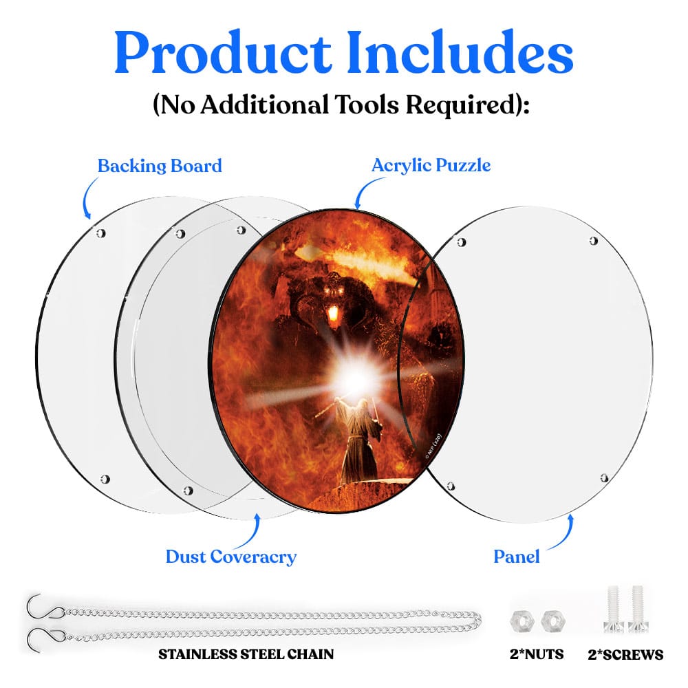 Acrylic Jigsaw Puzzle Acrylic Jigsaw Puzzle Suncatcher - Gandalf VS The Balrog