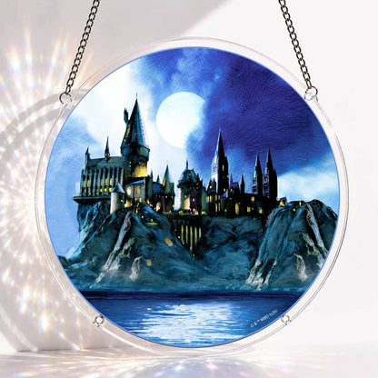 Acrylic Jigsaw Puzzle S - (7 inch) Acrylic Jigsaw Puzzle Suncatcher - Magical Hogwarts Castle