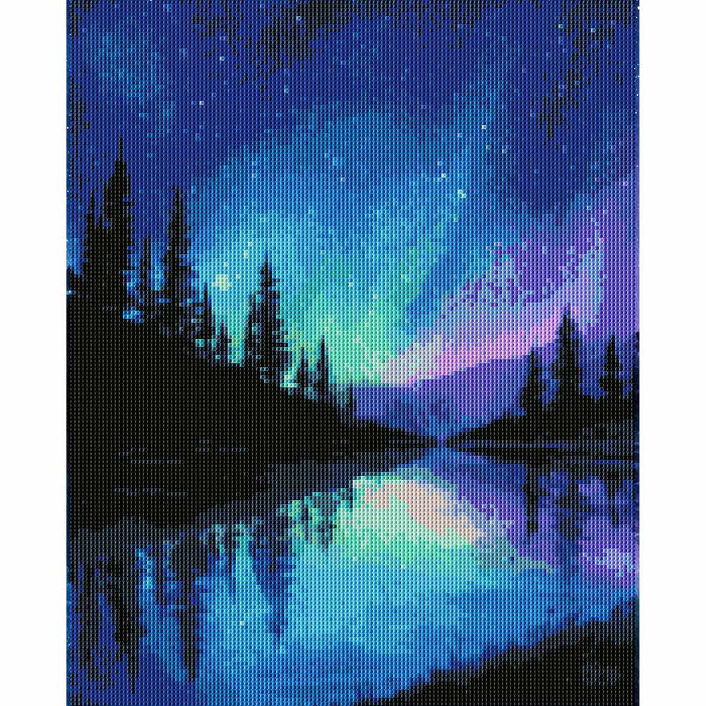 Diamond Painting Kits 15.7" x 19.6" (40 x 50cm) Alaskan Night Sky - Diamond Painting Kit