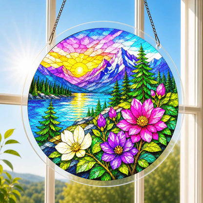 Acrylic Jigsaw Puzzle Acrylic Jigsaw Puzzle Suncatcher - Alpine Sunrise