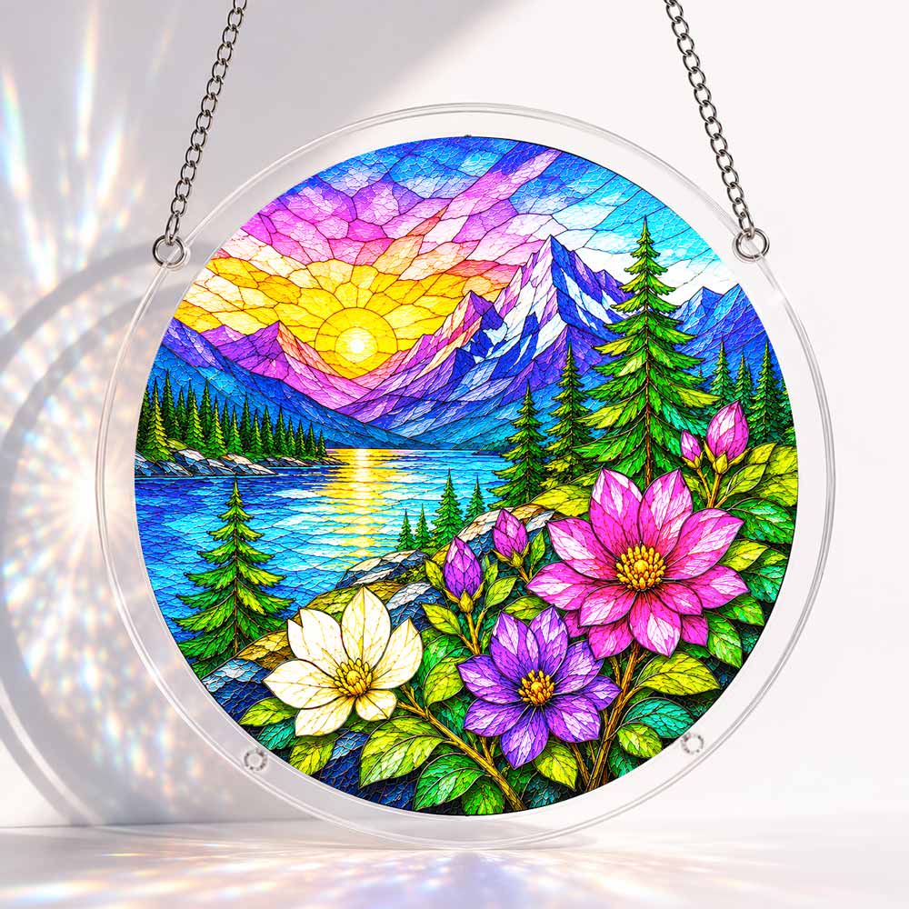Acrylic Jigsaw Puzzle Acrylic Jigsaw Puzzle Suncatcher - Alpine Sunrise