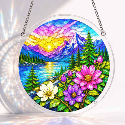 Acrylic Jigsaw Puzzle Acrylic Jigsaw Puzzle Suncatcher - Alpine Sunrise