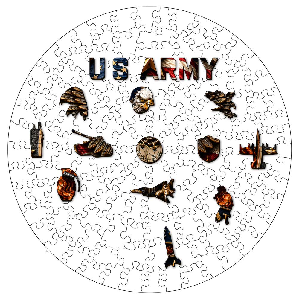 Animal Jigsaw Puzzle > Wooden Jigsaw Puzzle > Jigsaw Puzzle 🔥Last Day 🔥250 Years of Freedom Veteran Tribute Coin - Wooden Jigsaw Puzzle