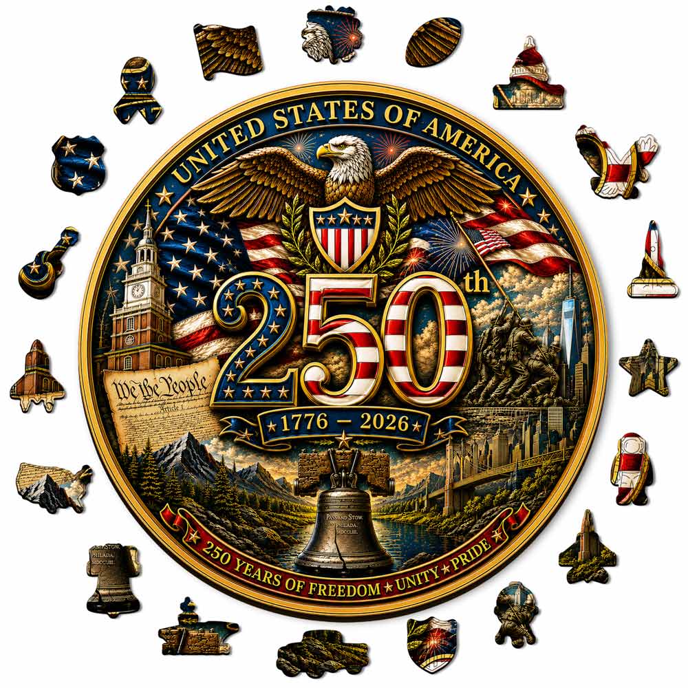 Animal Jigsaw Puzzle > Wooden Jigsaw Puzzle > Jigsaw Puzzle A5/Small 🔥Limited Edition🔥 Patriotic Legacy - Wooden Jigsaw Puzzle