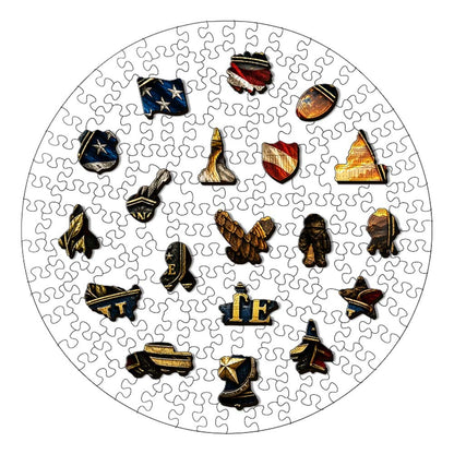 Animal Jigsaw Puzzle > Wooden Jigsaw Puzzle > Jigsaw Puzzle 🔥Limited Edition🔥Veteran Tribute Coin - Wooden Jigsaw Puzzle