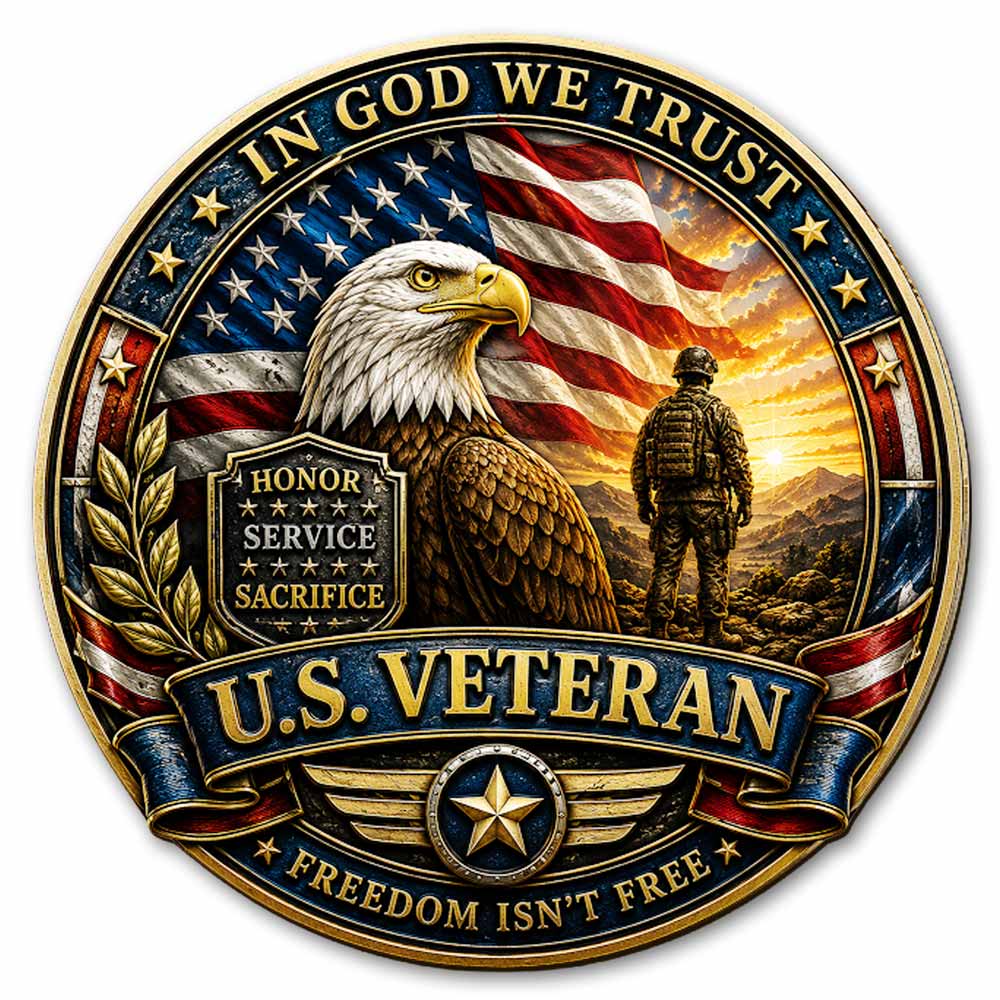 Animal Jigsaw Puzzle > Wooden Jigsaw Puzzle > Jigsaw Puzzle 🔥Limited Edition🔥Veteran Tribute Coin - Wooden Jigsaw Puzzle
