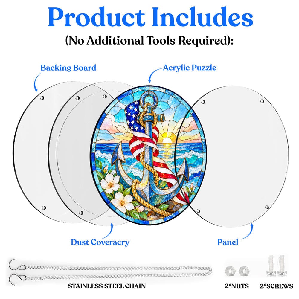 Acrylic Jigsaw Puzzle Acrylic Jigsaw Puzzle Suncatcher - Anchor of Service