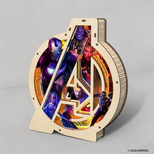 3D DIY Wooden Puzzle Night Lamps Avengers: Logo Avengers: Logo - 3D DIY Wooden Puzzle Night Lamp