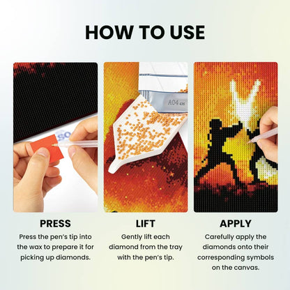Diamond Painting Kits 15.7" x 23.2" | 40cm x 59cm Mustafar™ Battle - Diamond Painting Kit