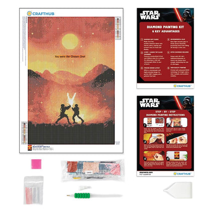 Diamond Painting Kits 15.7" x 23.2" | 40cm x 59cm Mustafar™ Battle - Diamond Painting Kit