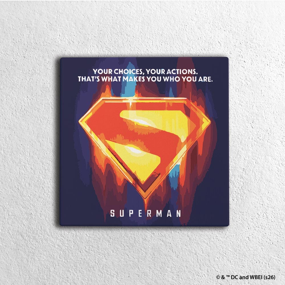 Painting By Numbers Kits 9.8" x 9.8" (25x25cm) Superman Logo - Paint By Numbers Kit
