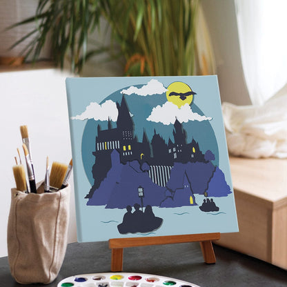 Painting By Numbers Kits 9.8" x 9.8" (25x25cm) Boats To Hogwarts - Paint By Numbers Kit