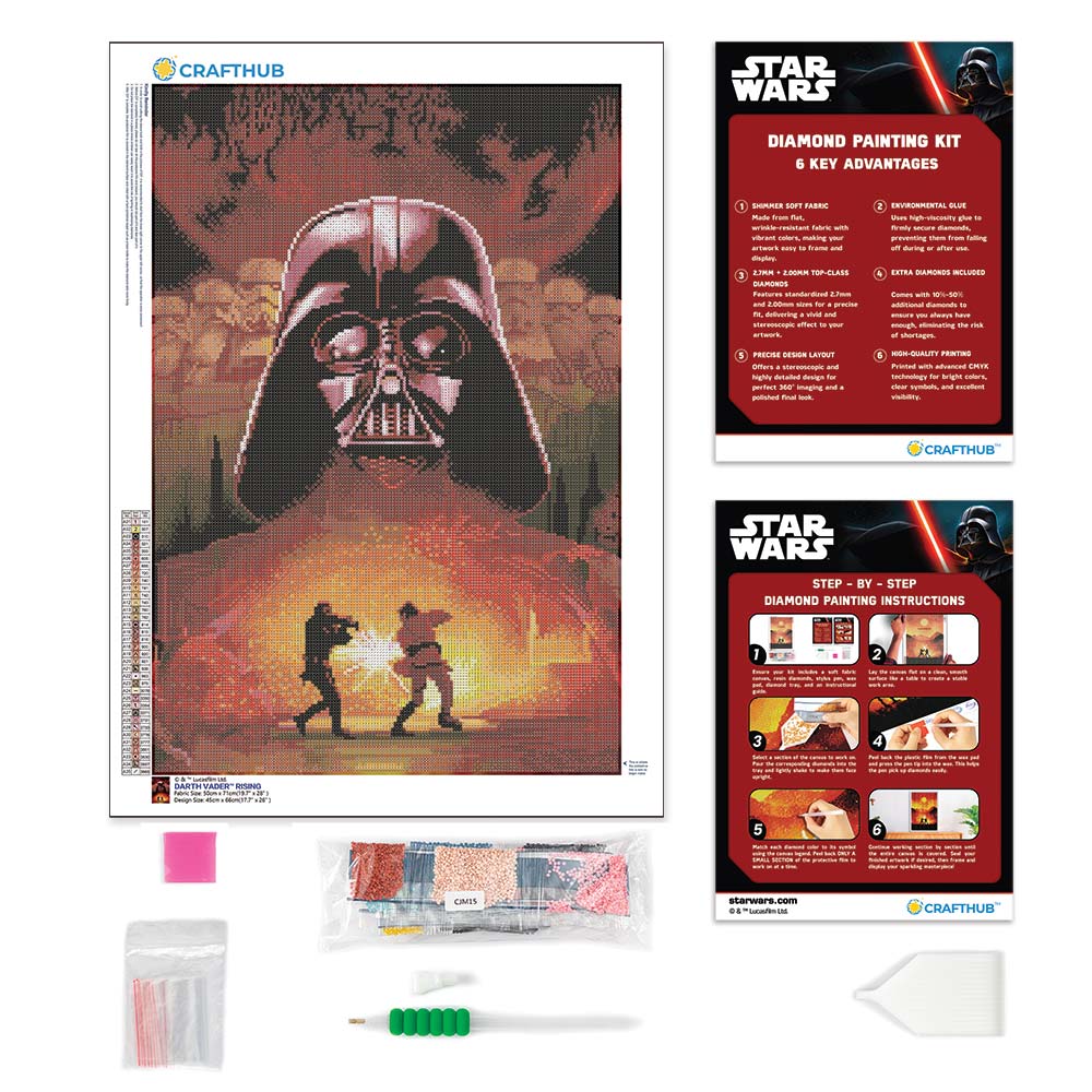 Diamond Painting Kits 17.7" x 26" | 45cm x 66cm Darth Vader™ Rising - Diamond Painting Kit
