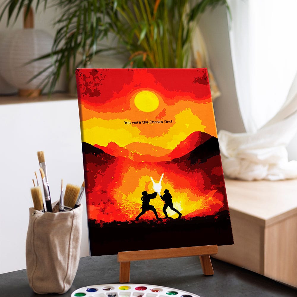 Painting By Numbers Kits 11" x 16.1" (28x41cm) Mustafar™ Battle - Paint By Numbers Kit