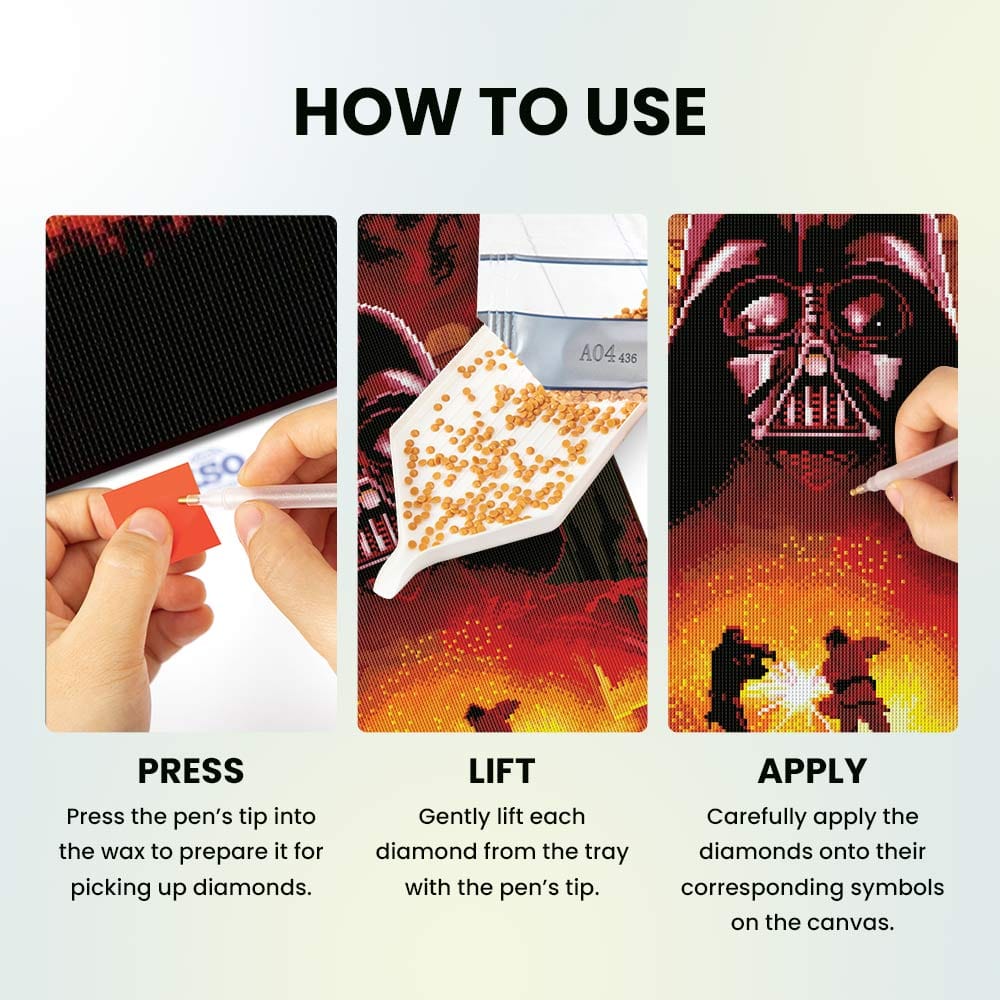 Diamond Painting Kits 17.7" x 26" | 45cm x 66cm Darth Vader™ Rising - Diamond Painting Kit