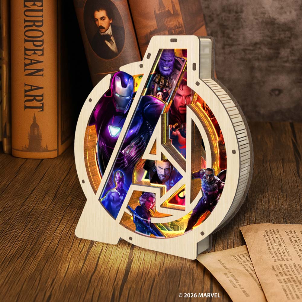 3D DIY Wooden Puzzle Night Lamps Avengers: Logo Avengers: Logo - 3D DIY Wooden Puzzle Night Lamp