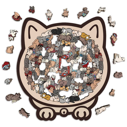 Wooden Jigsaw Puzzles Cat Shaped - Jigsaw Puzzle