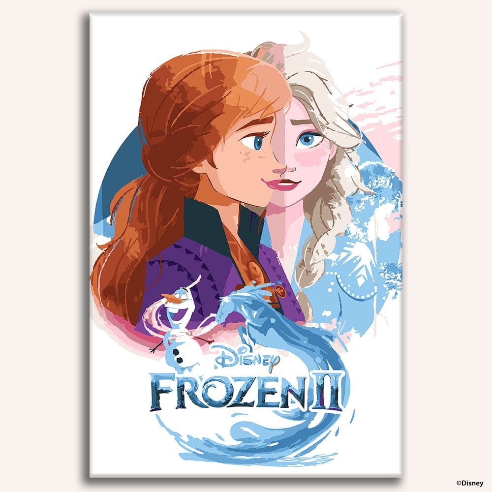 Painting By Numbers Kits 13.8" x 20.5" (35x52cm) Elsa and Anna - Paint By Numbers Kit