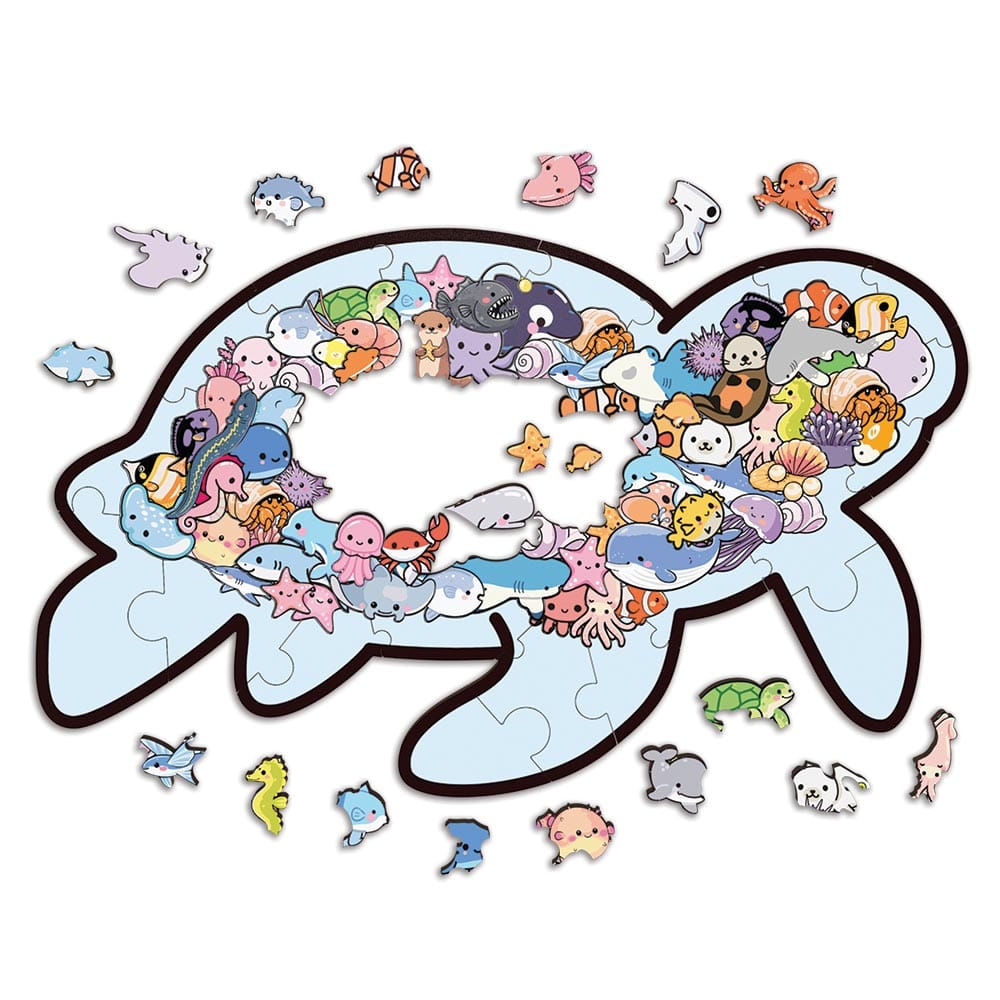 Animal Jigsaw Puzzle > Wooden Jigsaw Puzzle > Jigsaw Puzzle Sea Life - Wooden Jigsaw Puzzle