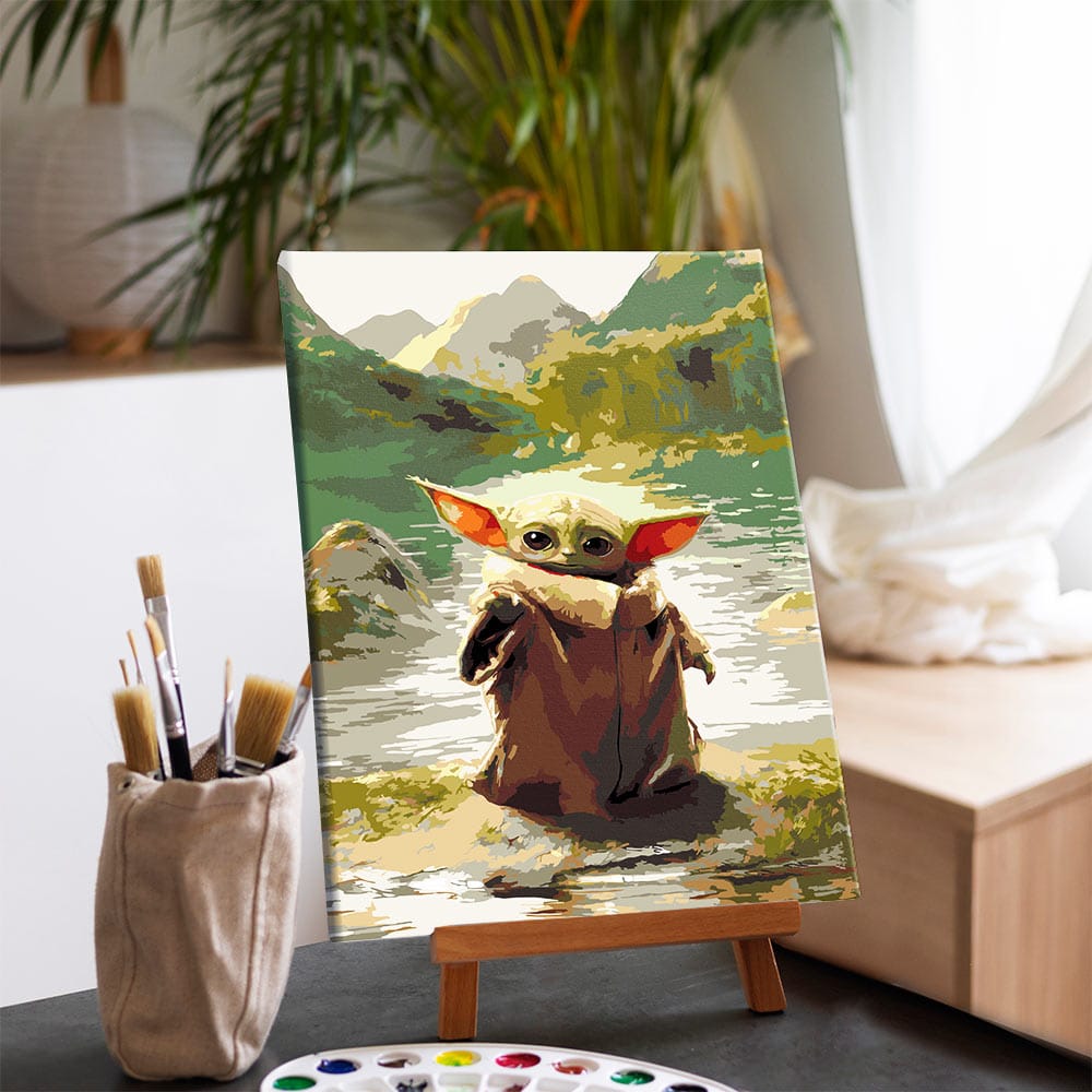 Painting By Numbers Kits 13" x 18.9" (33x48cm) Grogu™ - Paint By Numbers Kit