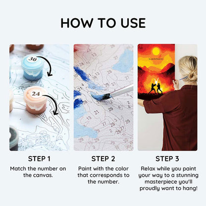 Painting By Numbers Kits 11" x 16.1" (28x41cm) Mustafar™ Battle - Paint By Numbers Kit