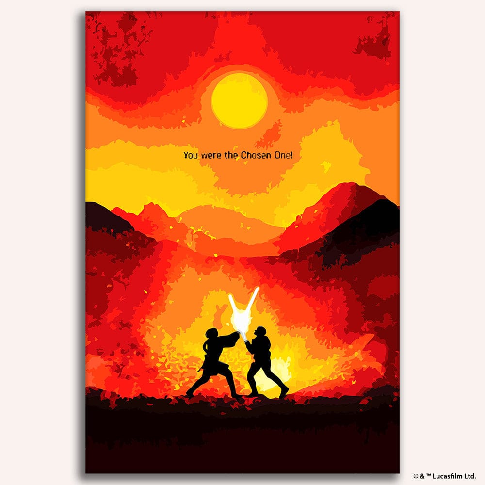 Painting By Numbers Kits 11" x 16.1" (28x41cm) Mustafar™ Battle - Paint By Numbers Kit