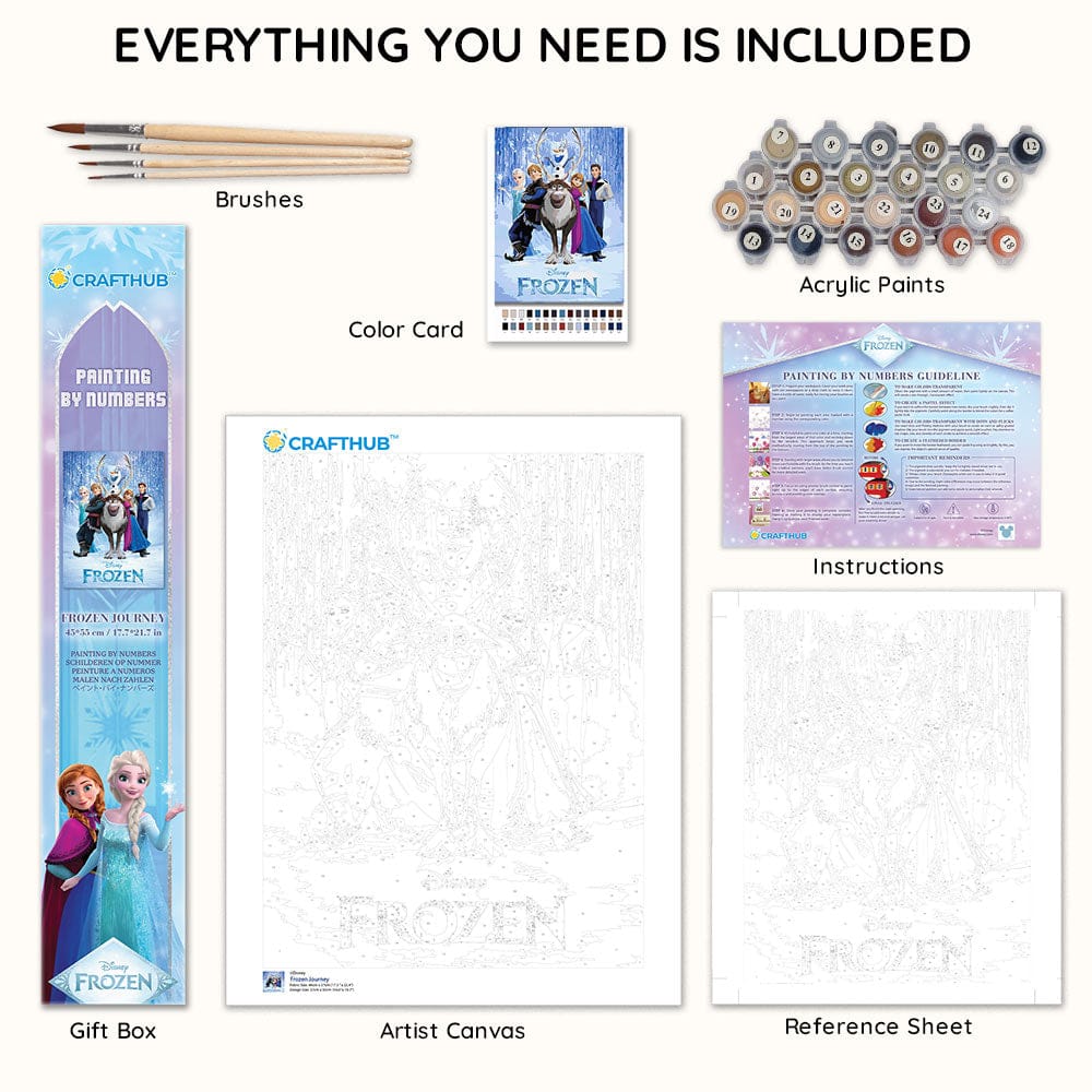 Painting By Numbers Kits 14.6" x 19.7" (37x50cm) Frozen Journey - Paint By Numbers Kit