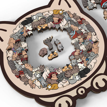 Wooden Jigsaw Puzzles Cat Shaped - Jigsaw Puzzle