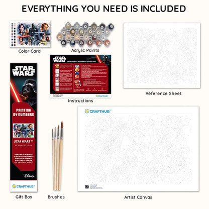 Painting By Numbers Kits 20.9" x 13.8" (53x35cm) Star Wars™ - Paint By Numbers Kit